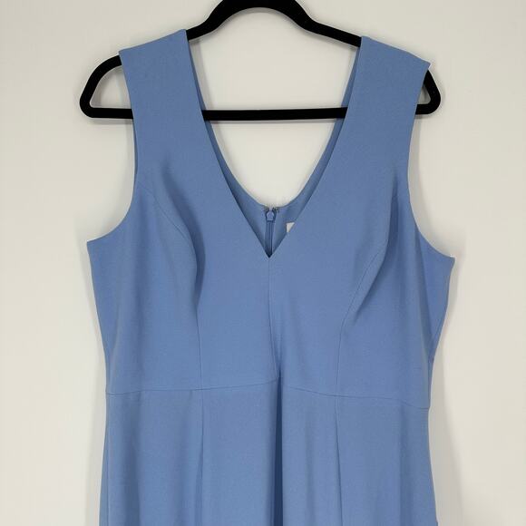 Dress the Population Sandra Mermaid Gown Sky Blue Slide Slit New Plus Size XXL - Picture 8 of 11